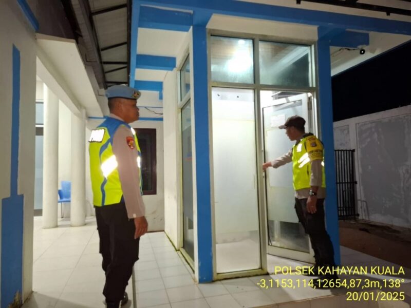 Rutinitas Personil Polsek Kahayan Kuala guna cegah terjadinya bahaya tindak kejahatan, Kali ini dengan sasaran Objek Vital dan daerah rawan Kejahatan, guna cipta Sitkamtibmas yang aman terkendali