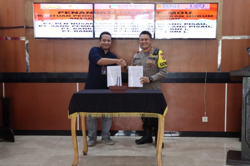 Kapolres Pulang Pisau dan Pimpinan Objek Vital Teken MoU Pengamanan
