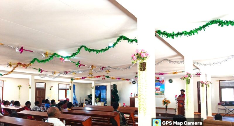 Satgas Yonif 611/Awang Long, Melalui Ibadah Bersama Ciptakan Suasana Kekeluargaan dan Kebersamaan