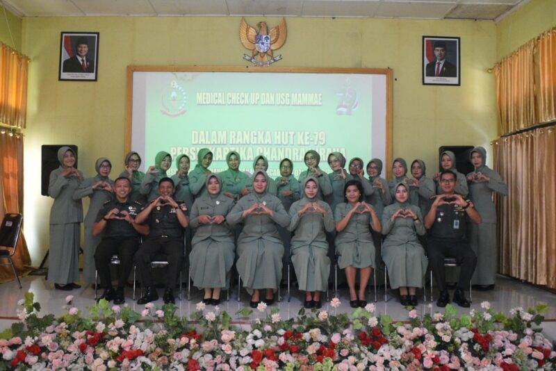 Deteksi Dini Kanker Payudara, Persit KCK Koorcab Rem 071 Gelar Pemeriksaan USG Mamae