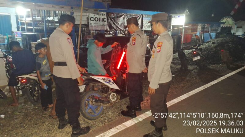 Meminimalisir Potensi Gangguan Kamtibmas Polsek Maliku Laksanakan KRYD