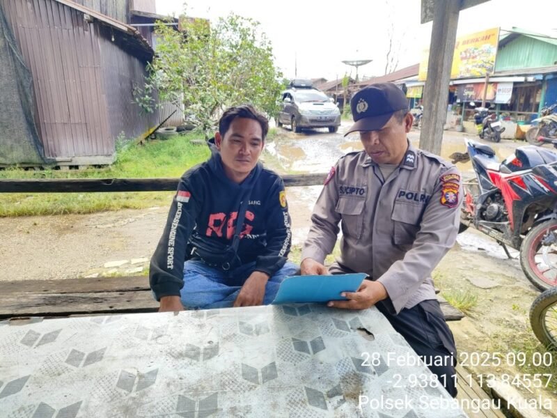 Kegiatan Sosialisasi call center Polsek Sebangau Kuala