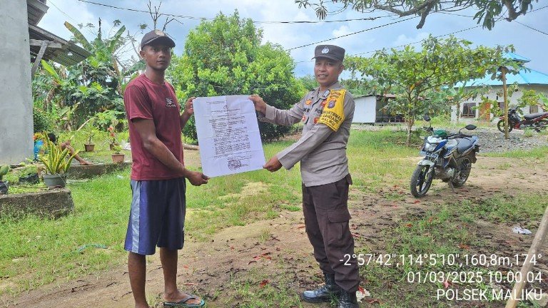 Polsek Maliku Sosialisasikan Maklumat Kapolda Kalteng Nomor : Mak/2/XI/2023 di Lingkungan Warga Masyarakat
