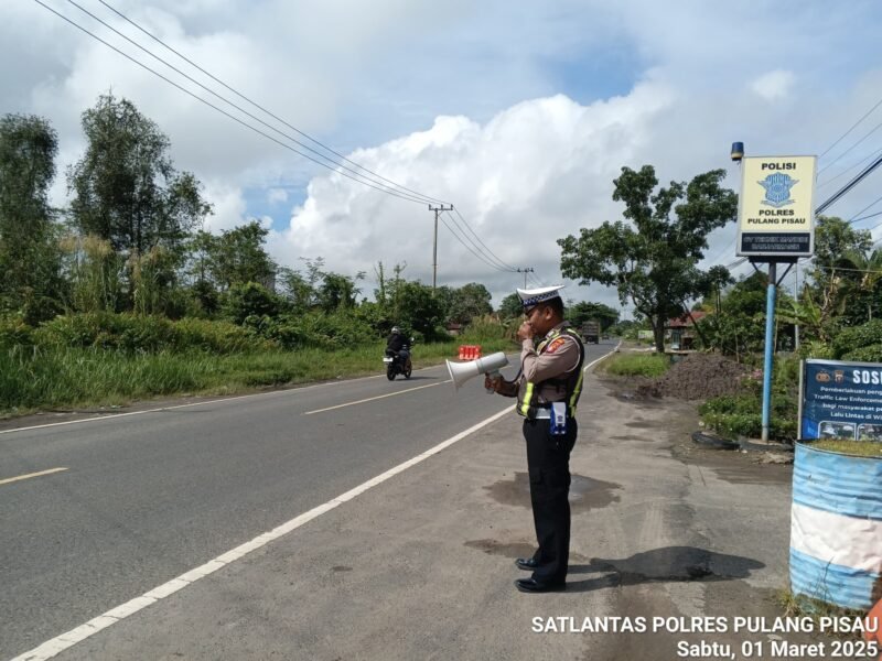 Himbau Kamseltibcarlantas, Satlantas Lakukan Penling di Kota Pulang Pisau