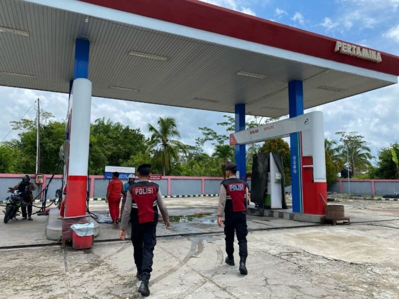 Patroli terus di giatkan untuk antisipasi tindak kejahatan pada Obyek Vital tertentu ( SPBU ) dan sekitarnya