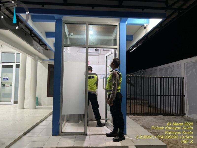 Rutinitas Personil Polsek Kahayan Kuala guna cegah terjadinya bahaya tindak kejahatan