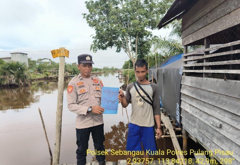 Kegiatan Sosialisasi call center Polsek Sebangau Kuala