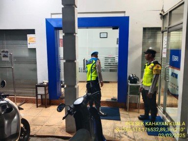 Rutinitas Personil Polsek Kahayan Kuala guna cegah terjadinya bahaya tindak kejahatan
