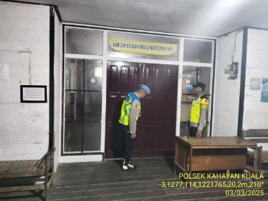 Personil Polsek Kahayan Kuala guna cegah terjadinya bahaya tindak kejahatan & kebakaran