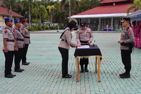 Kapolres Pulang Pisau Pimpin Sertijab Kasat Lantas, Kasat Polairud dan Kasat Resnarkoba