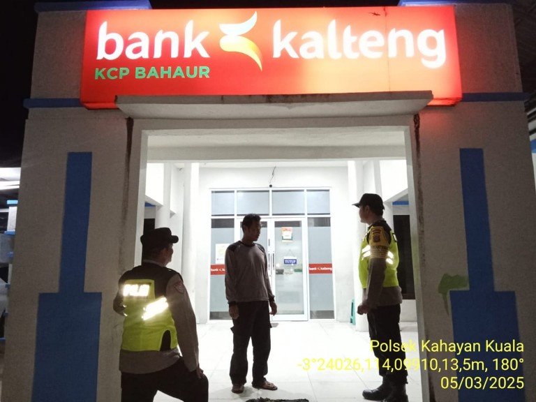 Rutinitas Personil Polsek Kahayan Kuala guna cegah terjadinya bahaya tindak kejahatan