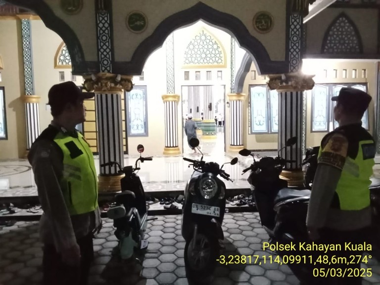 Rutinitas Personil Polsek Kahayan Kuala guna cegah terjadinya bahaya tindak kejahatan