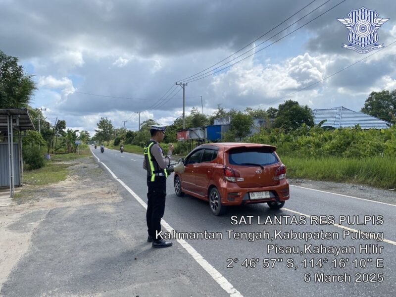 Himbau Kamseltibcarlantas, Satlantas Lakukan Penling di Kota Pulang Pisau