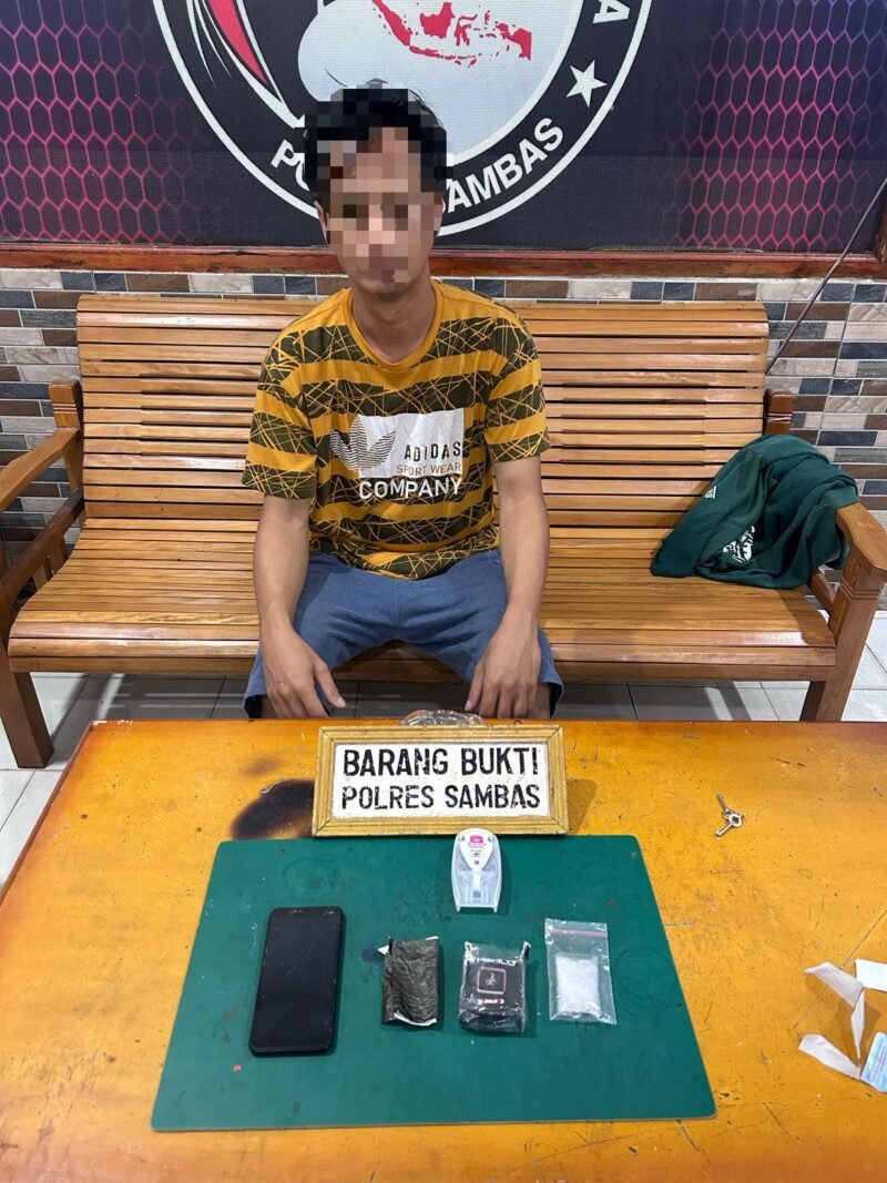 Edarkan Sabu di Selakau, Pria Asal Singkawang Ditangkap Satresnarkoba Polres Sambas