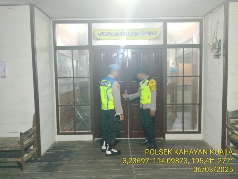 Rutinitas Personil Polsek Kahayan Kuala guna cegah terjadinya bahaya tindak kejahatan