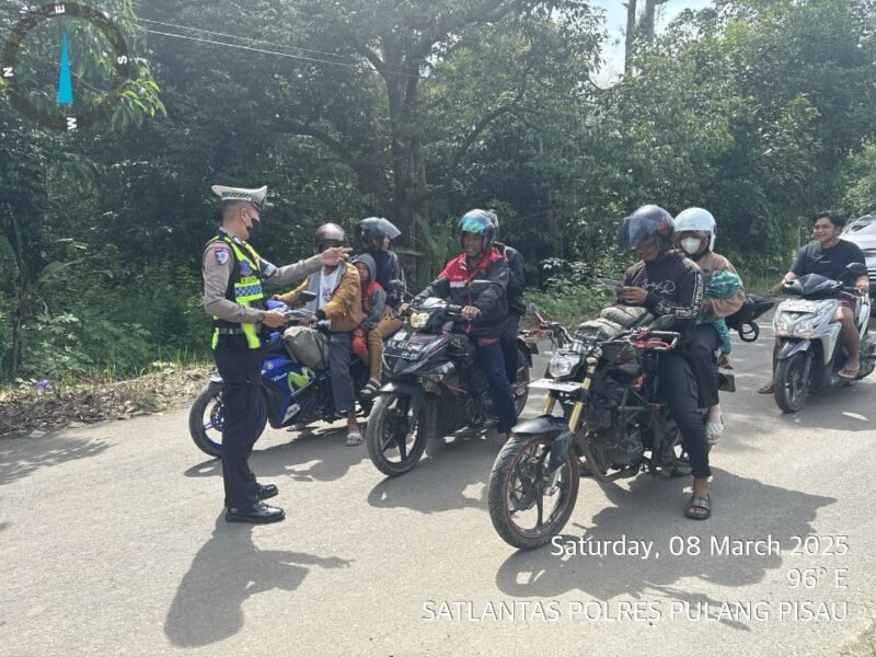 Satlantas Polres Pulang Pisau Kota Gencarkan Himbauan Kamseltibcarlantas