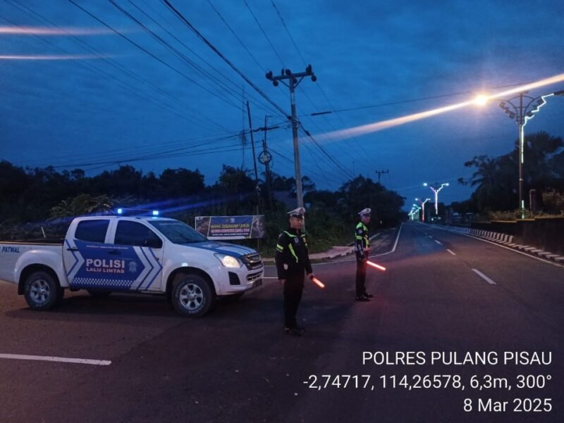 Cegah Balap Liar, Satlantas Polres Pulang Pisau Patroli Subuh