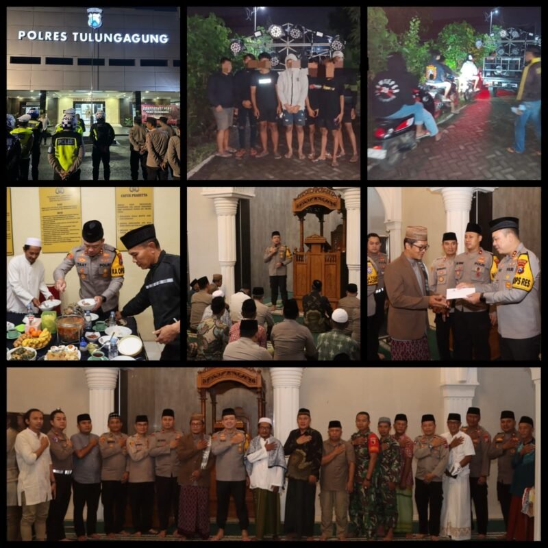 Kapolres Tulungagung pimpin patroli skala Besar Sahur Bersama dan Safari Subuh di Rejotangan