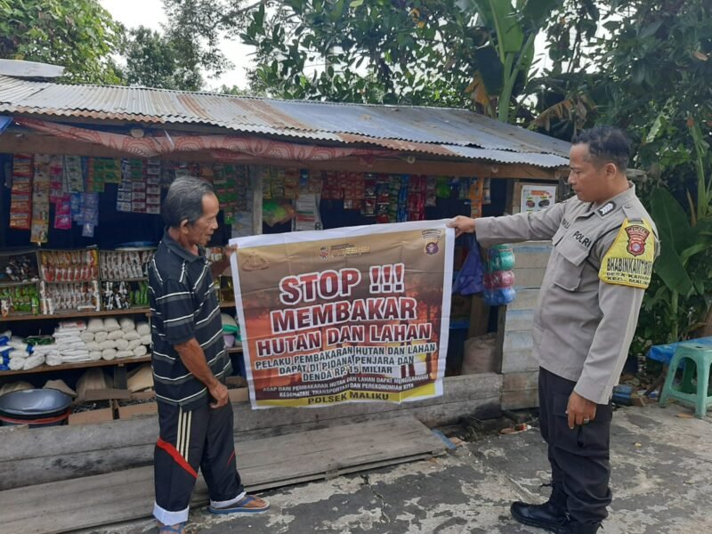 Bhabinkamtibmas Polsek Maliku Menjadi Garda Terdepan dalam Upaya Pencegahan Karhutla