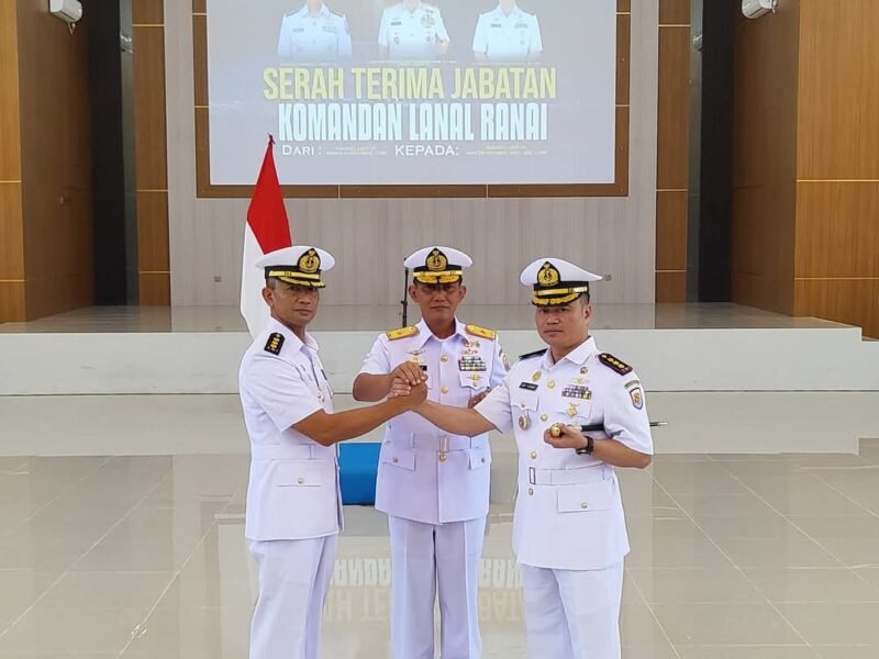 Danyonmarhanlan IV Ikuti Serah Terima Jabatan Danlanal Ranai, Serta Asops, Dan Aspers Danlantamal IV
