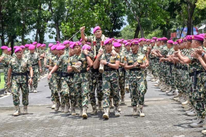 Prajurit Yonif 1 Marinir Ikuti Kegiatan Pisah Sambut Komandan Brigif 2 Marinir