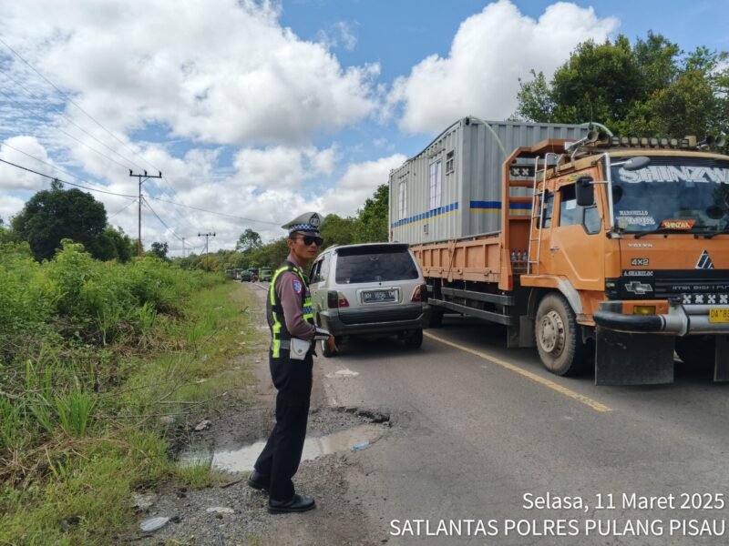Satlantas Polres Pulang Pisau Laksanakan Patroli Daerah Rawan Laka dan Rawan Pelanggaran Lalu Lintas