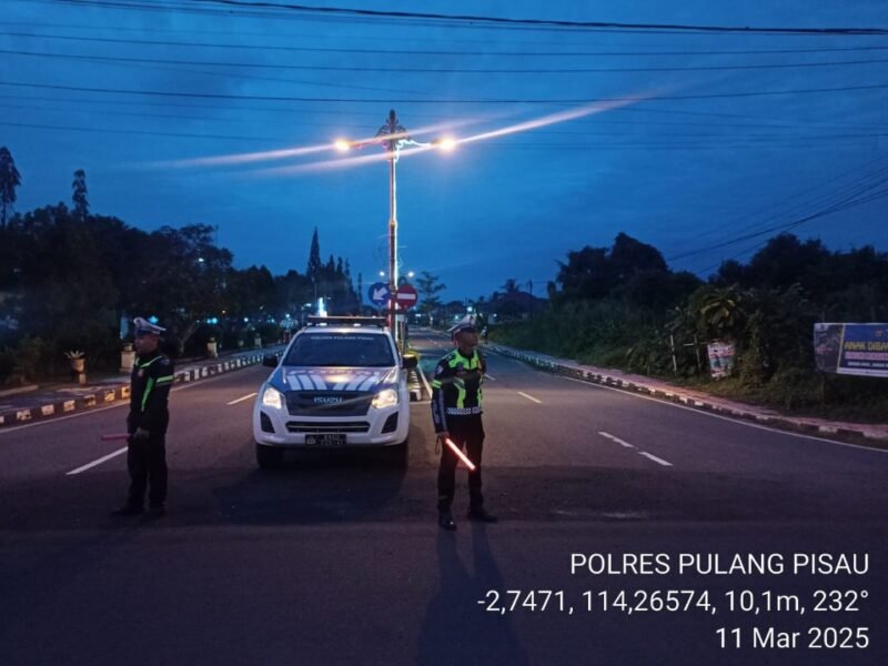 Cegah Balap Liar, Satlantas Polres Pulang Pisau Patroli Subuh