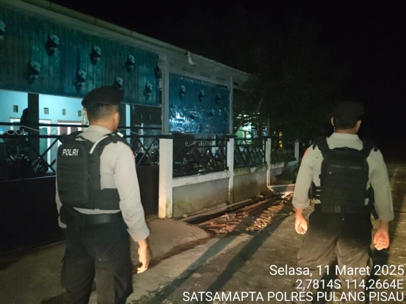 Pastikan Aman Pada Pemukiman Penduduk, Sat Samapta Polres Pulang Pisau Lakukan Pengecekan Secara Berkala