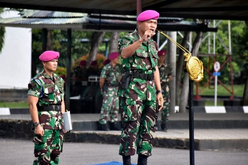 Danyonif 5 Marinir Beserta Seluruh Prajurit Ikuti Apel Khusus Komandan Brigif 2 Marinir