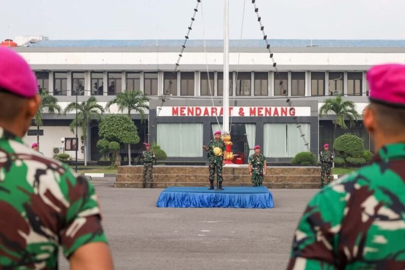 Prajurit Yonif 3 Marinir Ikuti Apel Khusus Komandan Brigif 2 Marinir