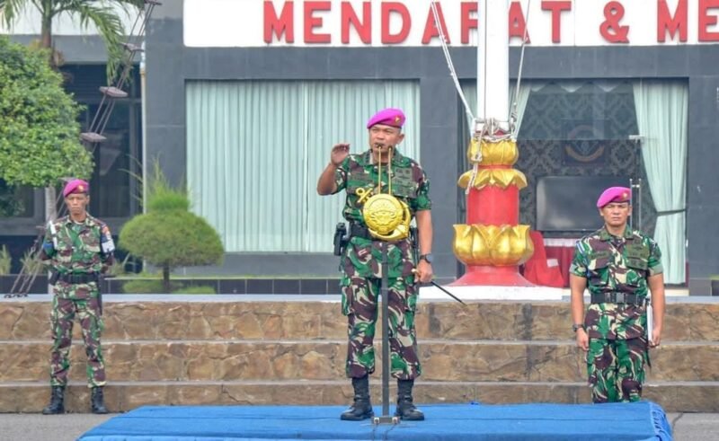 Prajurit Yonif 1 Marinir ikuti apel khusus Komandan Brigif 2 Marinir