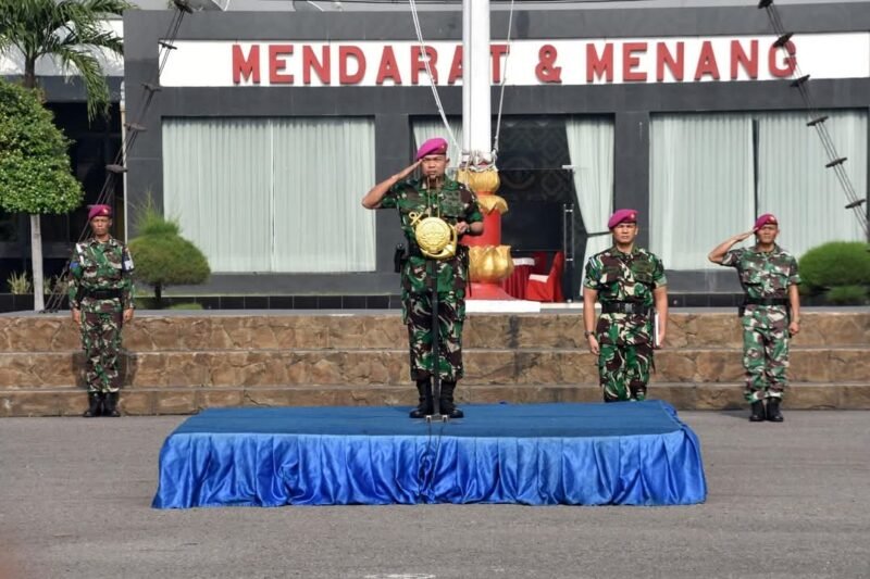 Awali Tugas, Komandan Brigif 2 Marinir Pimpin Apel Khusus Prajurit Dan PNS Brigif 2 Marinir