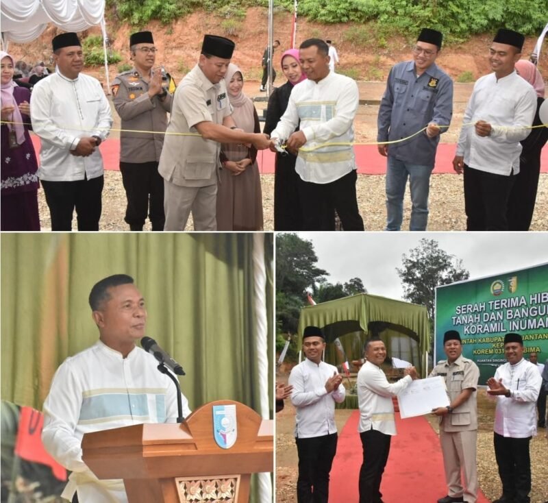 Brigjen TNI Sugiyono Bersama Bupati Kuansing Resmikan Koramil Kecamatan Inuman
