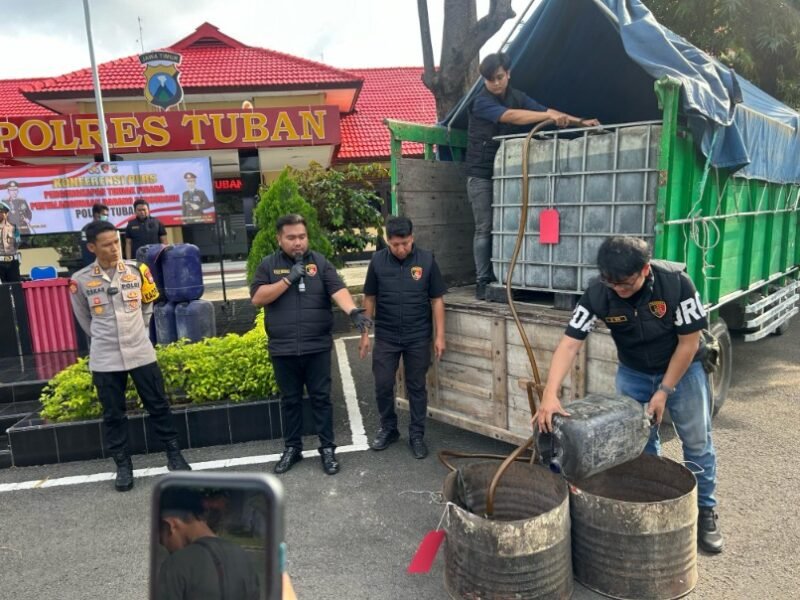 Polres Tuban Berhasil Gagalkan Pelaku Penyalahgunaan BBM, Amankan 3,5 Ton Solar Bersubsidi