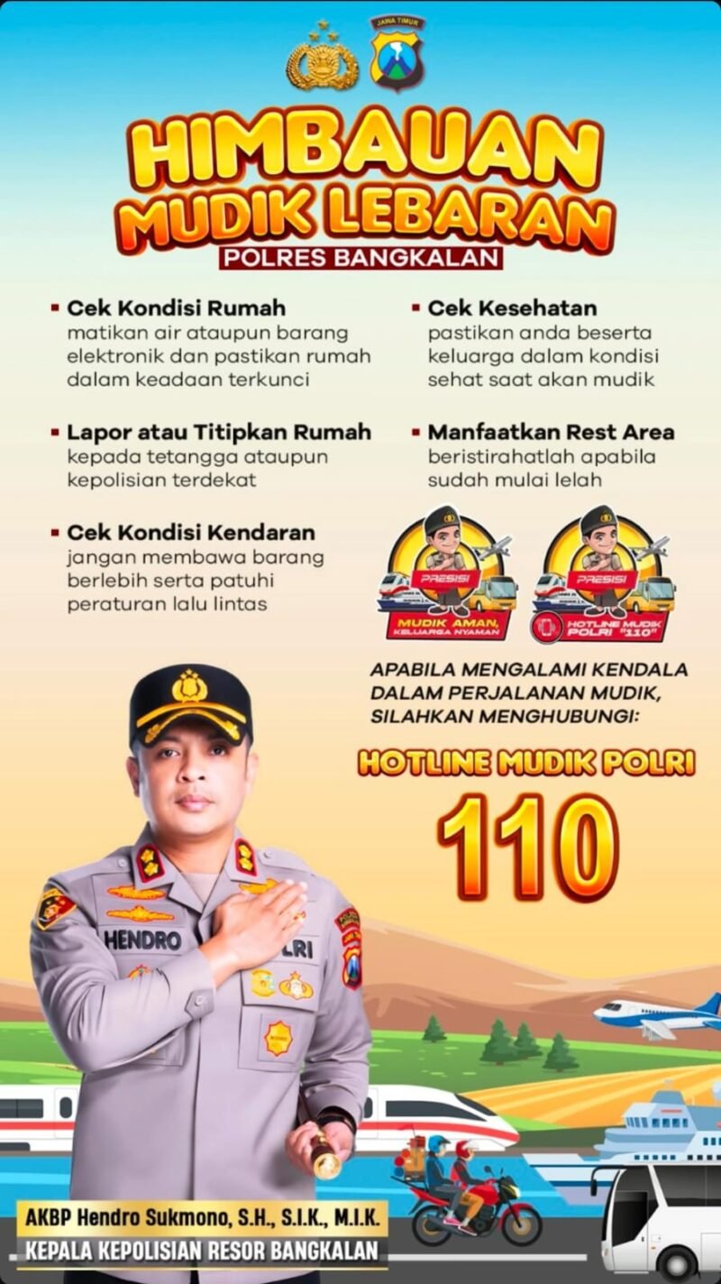 Kapolres Bangkalan Berikan Pesan Kamtibmas Jelang Mudik Lebaran 2025