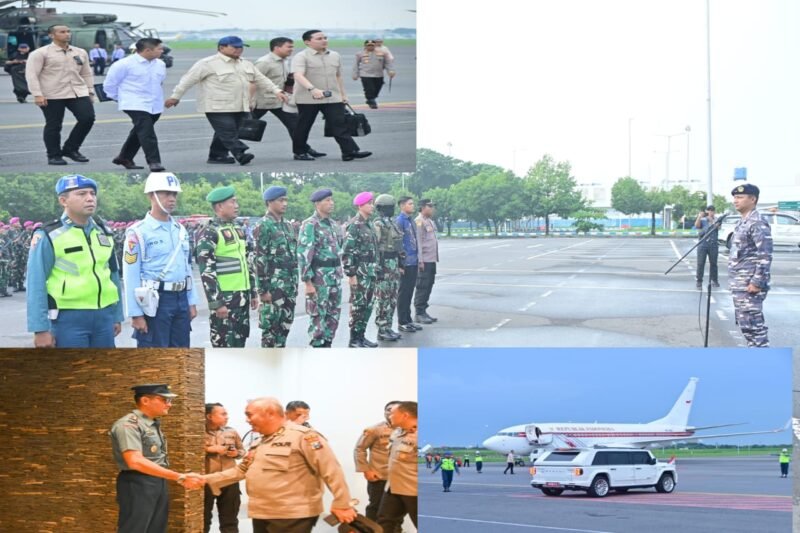 Lanudal Juanda Laksanakan Dukungan Pengamanan Dan Pelayanan Operasional Penerbangan Kunker RI-1