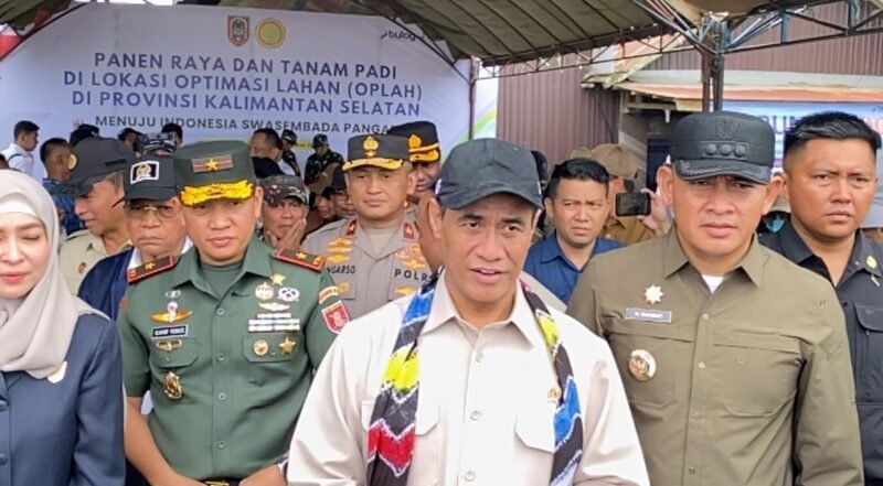 Dandim 1009/Tanah Laut Menghadiri Kunjungan Kerja Menteri Pertanian RI Di Wilayah Kabupaten Tanah Laut