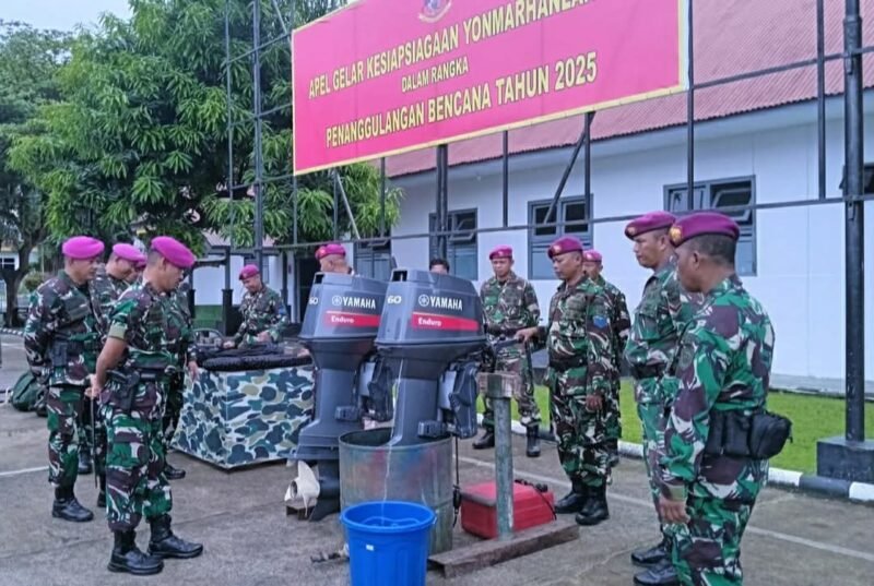 Komandan Yonmarhanlan VIII Pimpin Apel Gelar Kesiapsiagaan