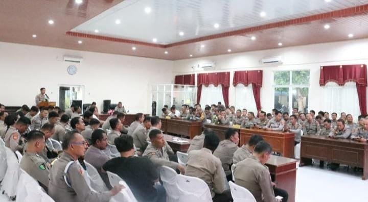 Pastikan Kesiapan Pengamanan Mudik Lebaran, Polres Mojokerto Kota Gelar Latpraops Ketupat Semeru 2025