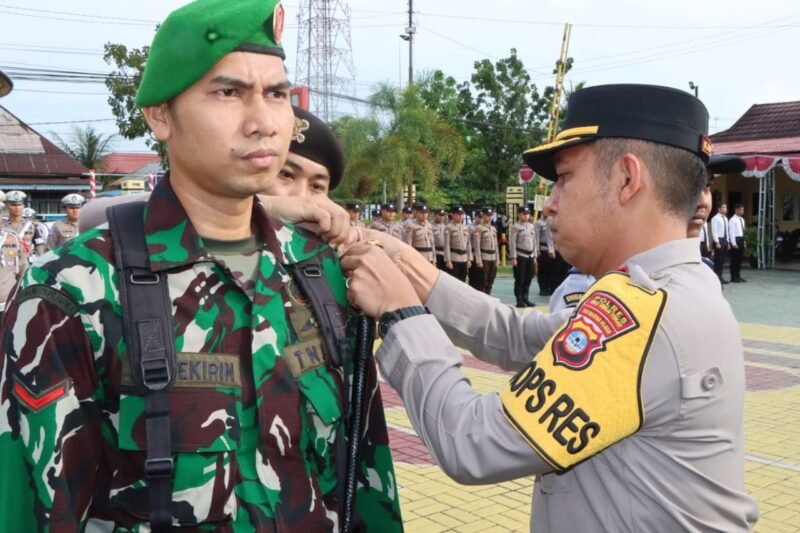 Mantapkan Sinergi, TNI-Polri Siaga Amankan Mudik Lebaran di HST