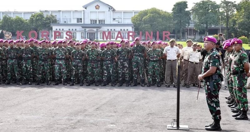 Komandan Pasmar 2 Pimpin Apel Khusus Jelang Libur Lebaran