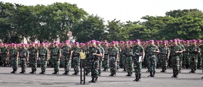 Ribuan Prajurit Pasmar 2 Ikuti Apel Khusus Komandan Korps Marinir