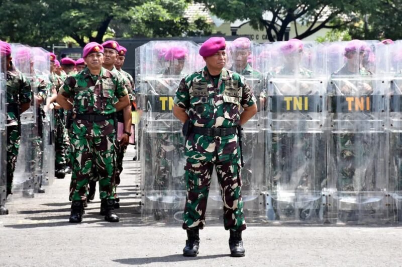 Jelang Hari Raya Idul Fitri, Prajurit Yonif 5 Marinir Ikuti Apel Siaga Bangsitnas