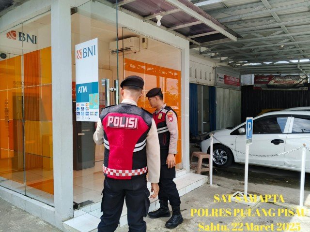 Antisipasi Tindak Kejahatan pada Obyek Vital, Sat Samapta Polres Pulang Pisau Tingkatkan Patroli