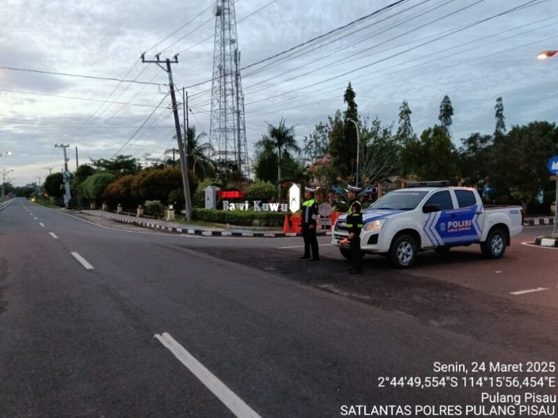 Satlantas Polres Pulang Pisau Laksanakan Patroli dan Pemantauan Wilayah