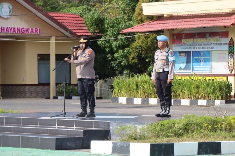Apel Pagi Jam Pimpinan: Wakapolres Pulang Pisau Tekankan Kedisiplinan dan Tanggung Jawab