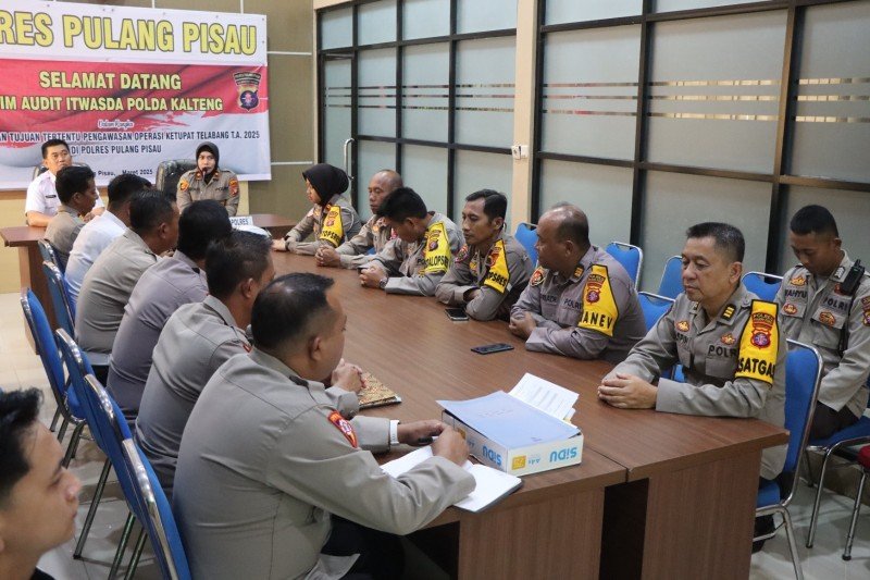 Polres Pulang Pisau Terima Tim Was Ops, Ketupat Telabang 2025 dari Itwasda Polda Kalteng