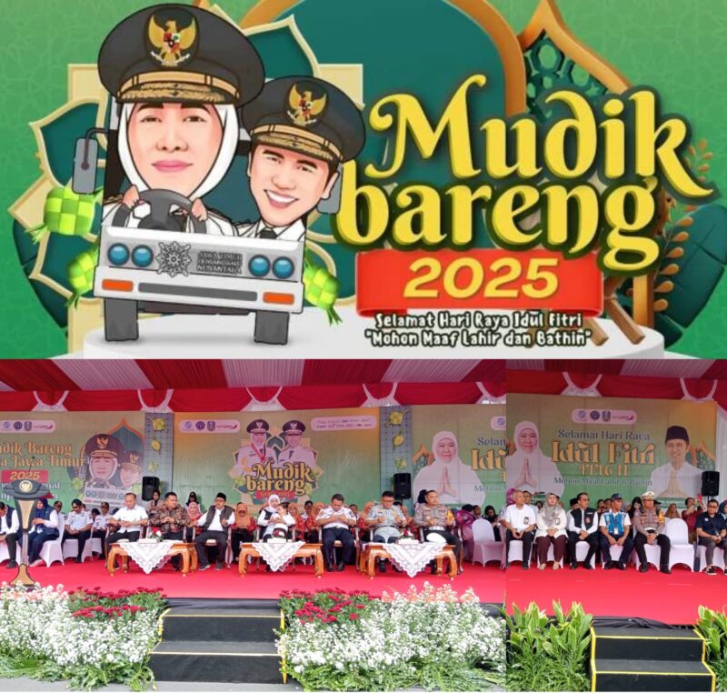 Gubernur Jawa Timur Lepas Bus 102 Keberangkatan Mudik Gratis 2025 Depan Kantor Dishub