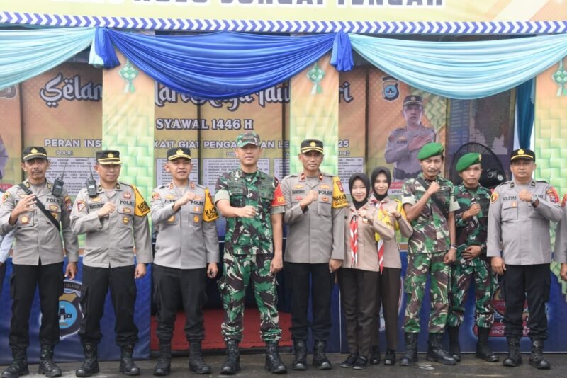 Kodim 1002/HST dan Polres HST Sinergi Cek Kesiapan Pos Pengamanan dan Pelayanan Idul Fitri 1446 H