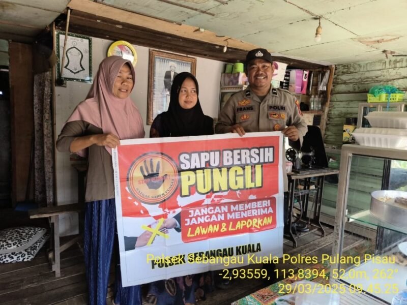 Door To Door Polsek Sebangau Kuala laksanakan sosialisasi Saber Pungli